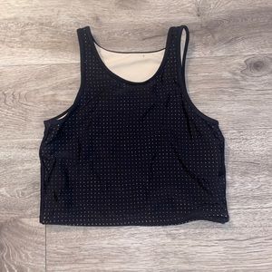Fabletics Mesh Built In Sports Bra Crop Top